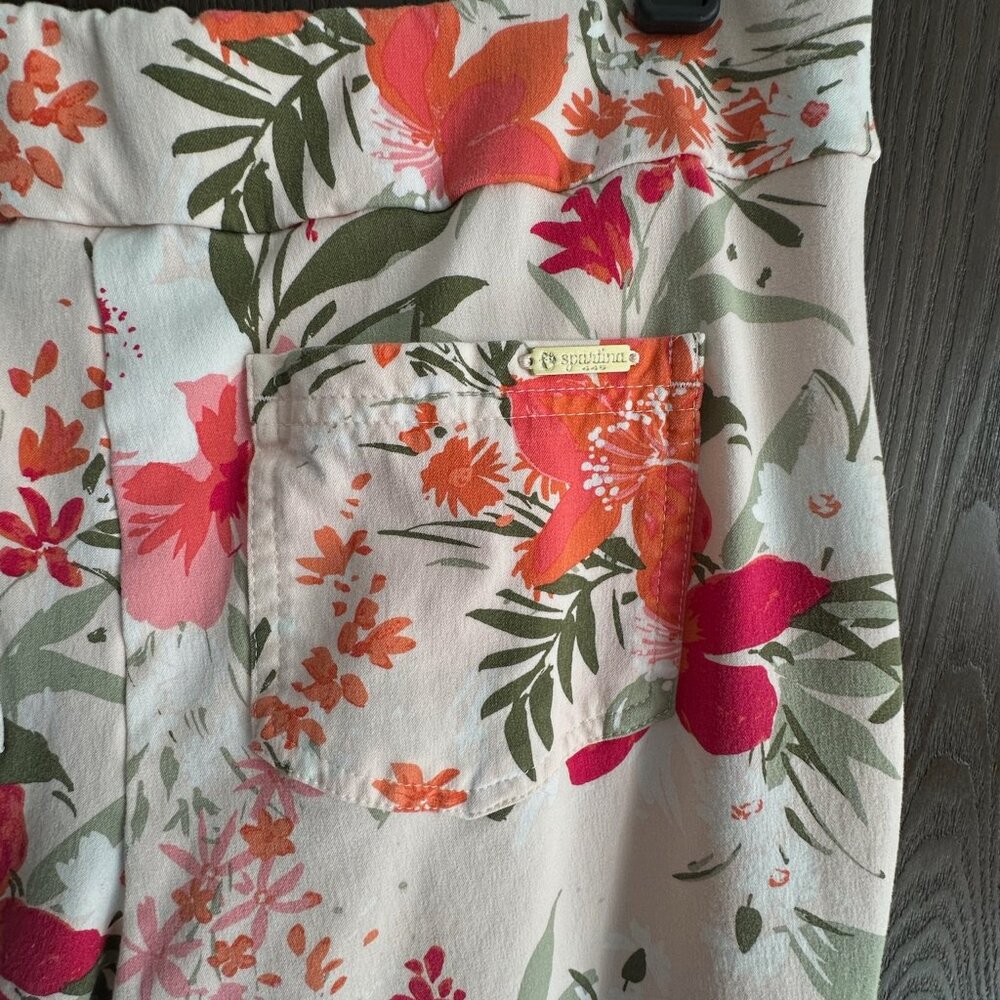 Spartina 449 Maren Pull-On Pant Pink Tropical Alljoy Landing Tropical Floral XL - Picture 7 of 8